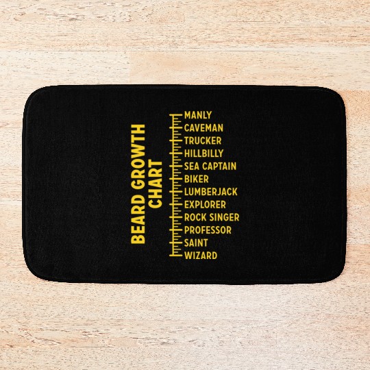 Dad Beard Gifts Beard Growth Chart Funny Beard Bath Mats