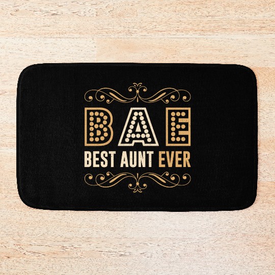 BAE - Best Aunt Ever Sister Niece Nephew Gift Bath Mats