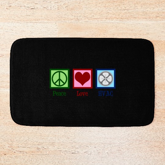 Peace Love HVAC Bath Mats