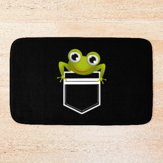 Cute Pocket Frog Toad Amphibian Animal Gift Bath Mats
