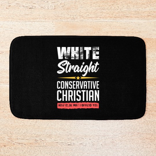 Funny political conservative Christian gift idea Bath Mats