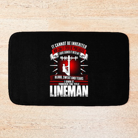 Forever The Title Lineman Bath Mats