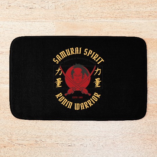 Samurai Spirit Ronin Warrior Japanese Giftidea Bath Mats