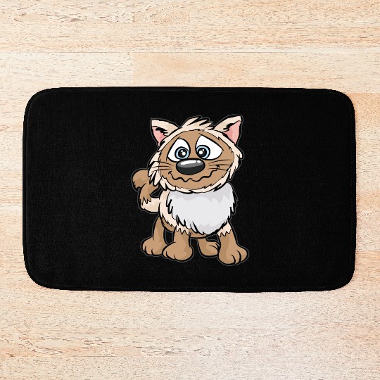 WEIRD CAT Crazy Mad funny Cartoon Comic Gift Bath Mats