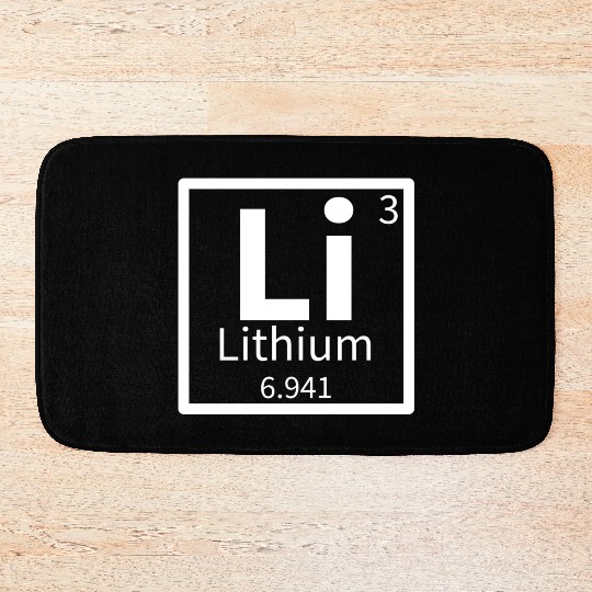 Lithium — Periodic Table Element 3 Bath Mats