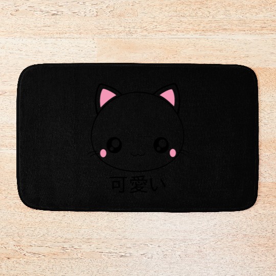 Cute Kawaii Cat Face Japanese Anime Bath Mats