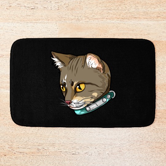 Brazilian Shorthair Cat Face Love Sweet cool funny Bath Mats