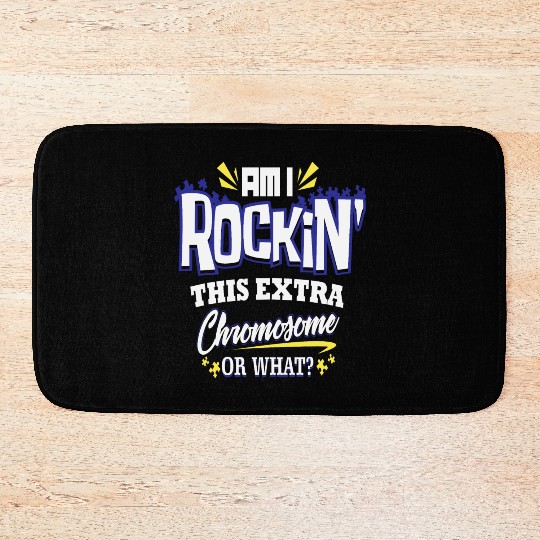 Down Syndrome Awareness Support Trisomy 21 Gift Bath Mats