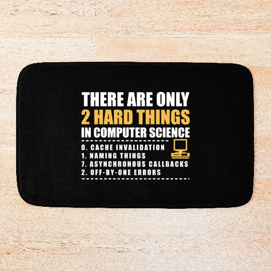 There Are Only 2 Hard Things In Computer Science Bath Mats