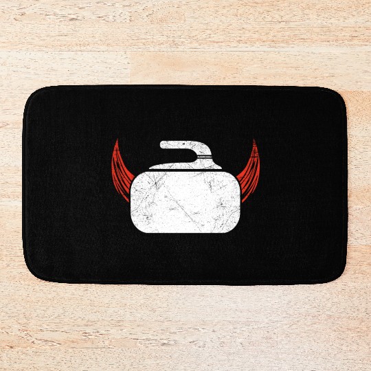 Curling Devil Ice Sports Sweeper Ice Rink Gift Bath Mats