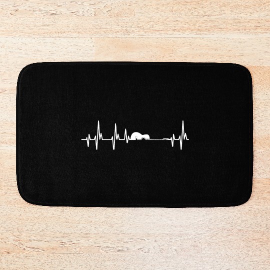 Guitar Heartbeat Bath Mats For Guitar Lover