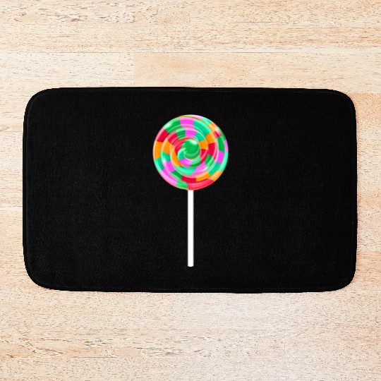 Lollipop Stick Swirl Sweet Candy Bath Mats