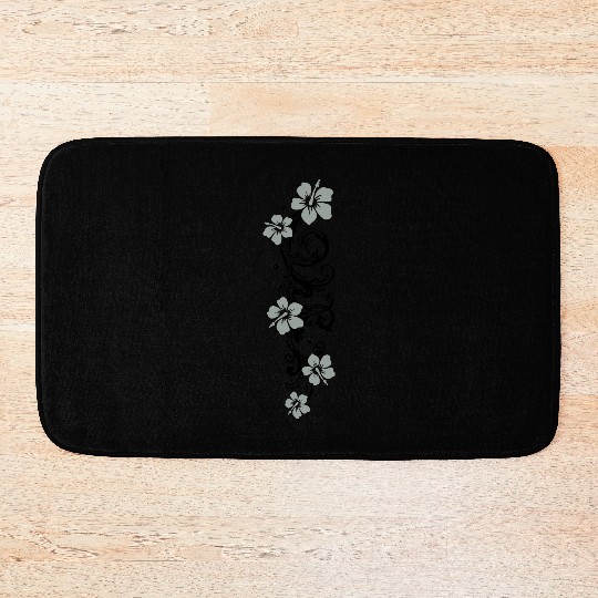 Hibiscus Flowers Sommer Tendril Aloha Bath Mats