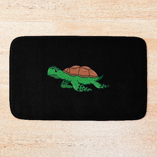 Animal turtle reptile wildlife funny vector image Bath Mats