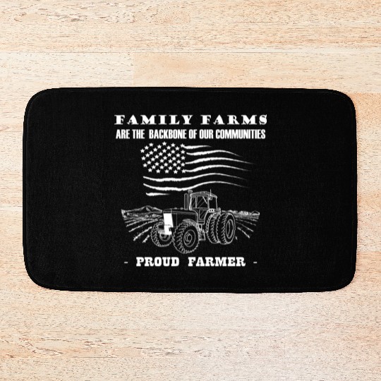 Family Farms are the backbone of our community Bath Mats