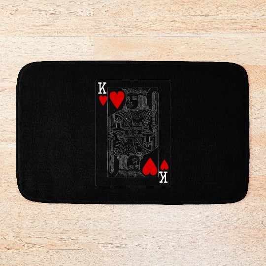 KING OF HEARTS PLAYING CARD Bath Mats