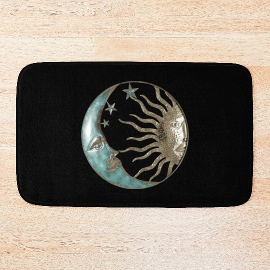 Moon and sun Bath Mats