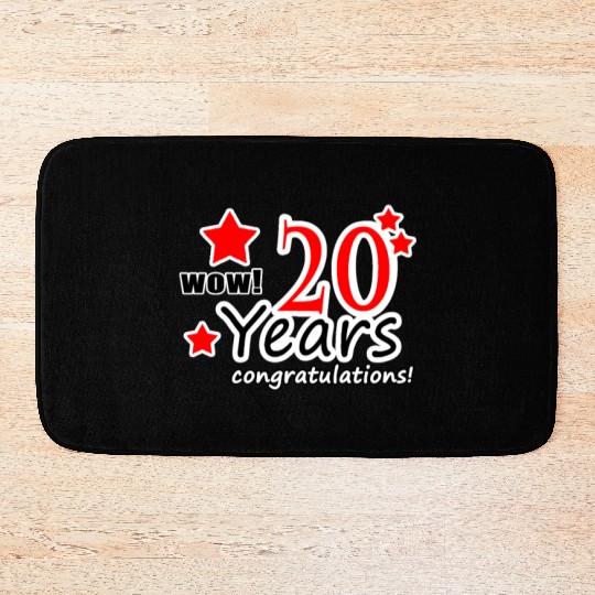 20 years anniversary Bath Mats