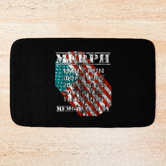 2019 Murph Challenge Memorial Day WOD Workout Gym Bath Mats