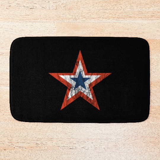 4th july Stars and Stripes Star vintage Bath Mats