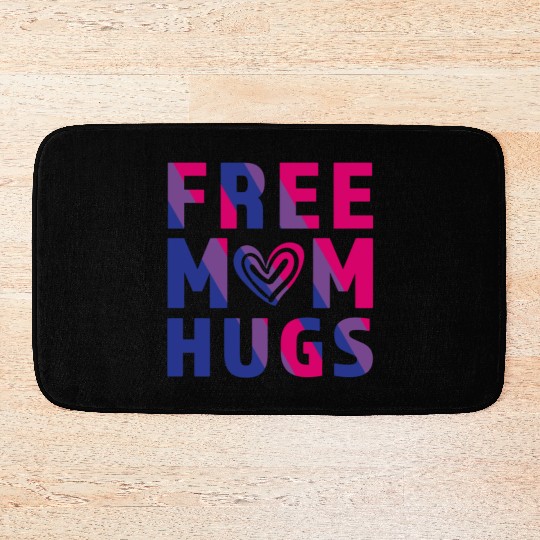 Free Mom Hugs Bisexual Bath Mats
