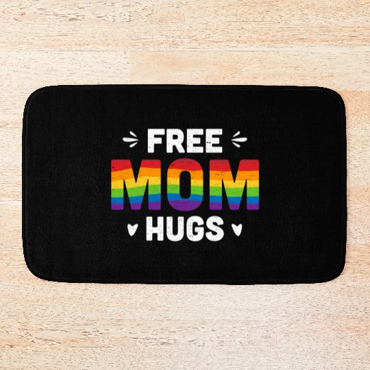 Free Mom Hugs Bath Mats