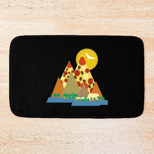 The Pizza Mountains Bath Mats