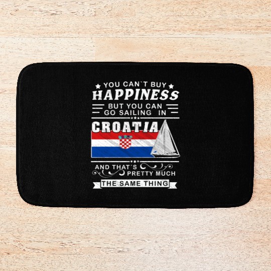 Croatia sailing, sailing ship Mediterranean gift Bath Mats