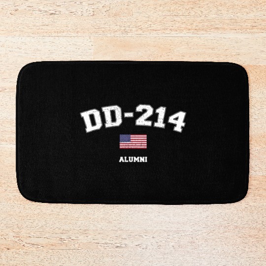 Dd 214 Us Armed Forces Alumni Usa Flag Vintage Bath Mats