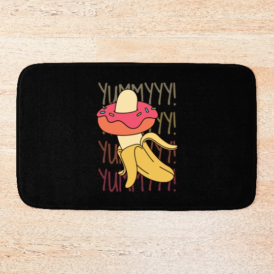 Banana Donut Yummy Delicious Funny Bath Mats