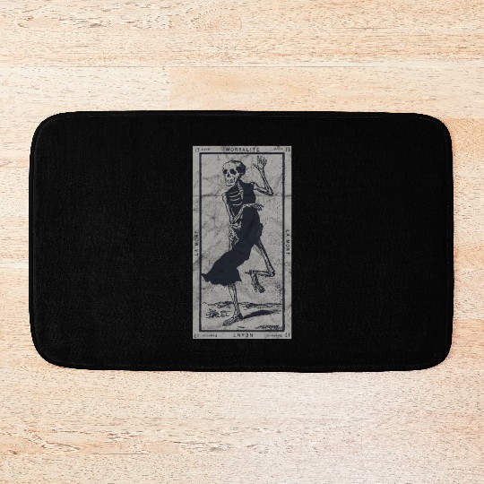Occult The Death Tarot Card La Mort XIII Vintage Bath Mats
