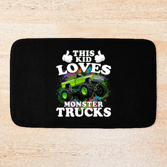 This Kid Loves Monster Trucks Bath Mats