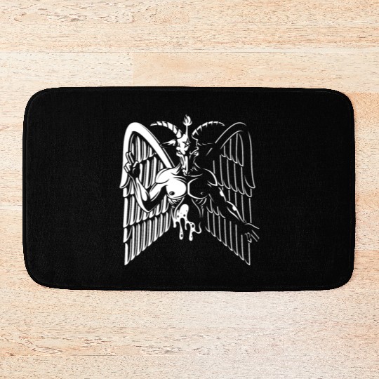 Dark Goat Baphomet - Satanic Lucifer Beelzebub Bath Mats