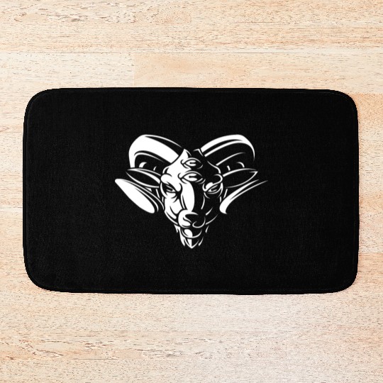 Dark Goat Baphomet - Satanic Lucifer Beelzebub Bath Mats