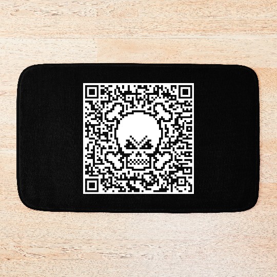 Skull And Crossbones (Quick Response Code / NEG) Bath Mats