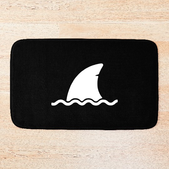 Shark shark fin water sea animal swim present Bath Mats
