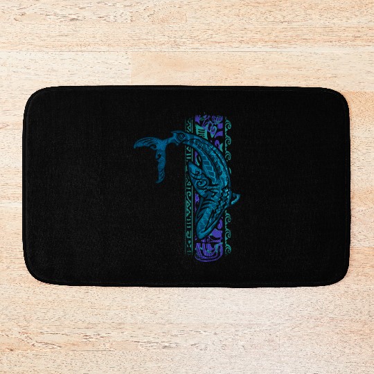 Hawaiian Shark - Polynesian Tribal Shark Bath Mats
