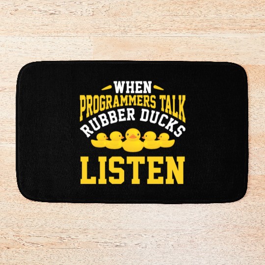 Computer Science Programmer Developer Rubber Duck Bath Mats