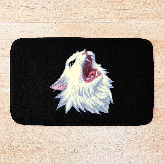 8 bit Screamin Thurston the Cat meme 2 Bath Mats