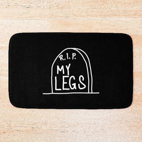 Gravestone RIP My legs gym Bath Mats
