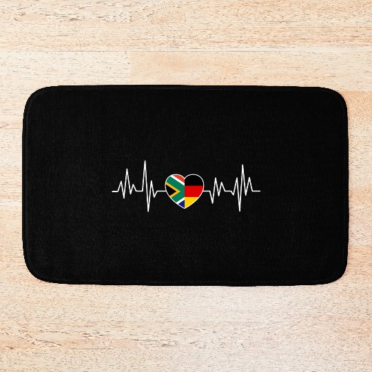 South Africa Germany Flag Two countries Bath Mats