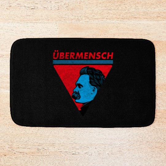 Vintage Übermensch Nietzsche Philosophy Nihilism Bath Mats
