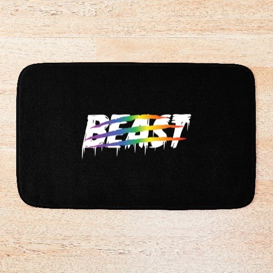 Matching Lesbian Couple Beauty & Beast Part1 Bath Mats