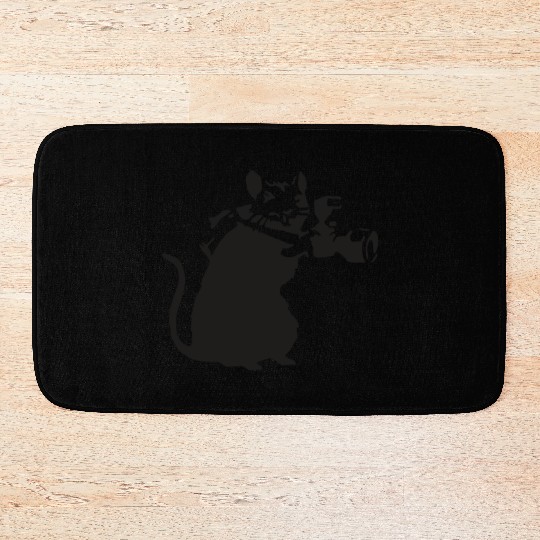 Rat with camera - Banksy Graffiti Bath Mats