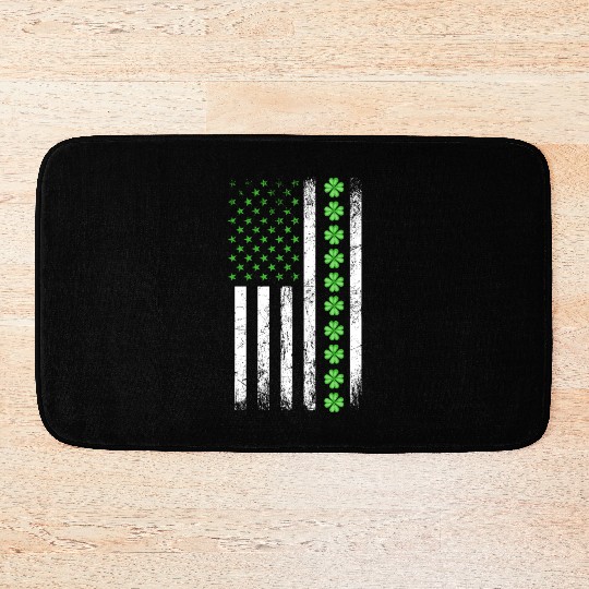Irish American Flag Bath Mats