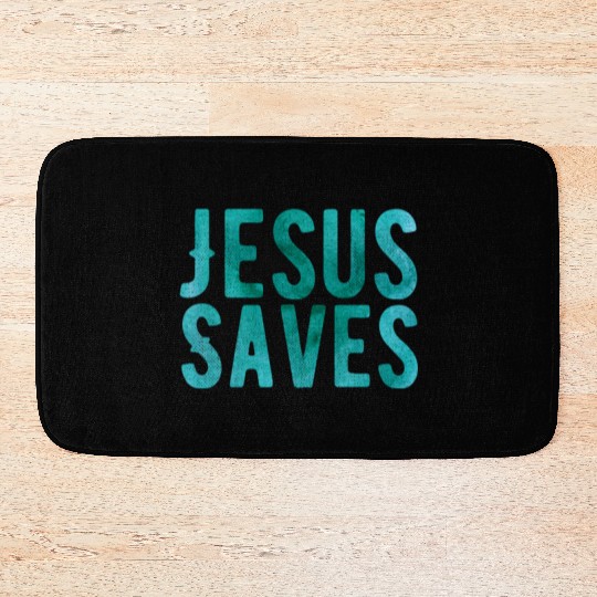 Christian Store - Jesus Saves - Christian Bath Mats