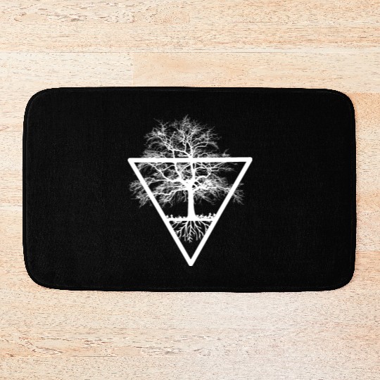 Witch Earth Triangle Symbol Bath Mats