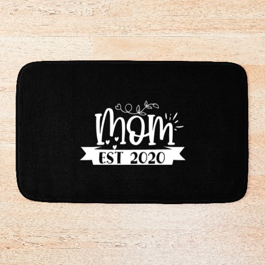 Baby Shower Pregnant Newborn Mom Established 2020 Bath Mats