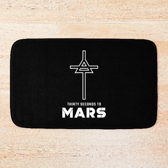 30 Seconds to Mars Cross Logo Bath Mats