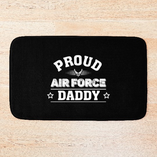 Proud Air Force Daddy Bath Mats,Air Force Bath Mats.